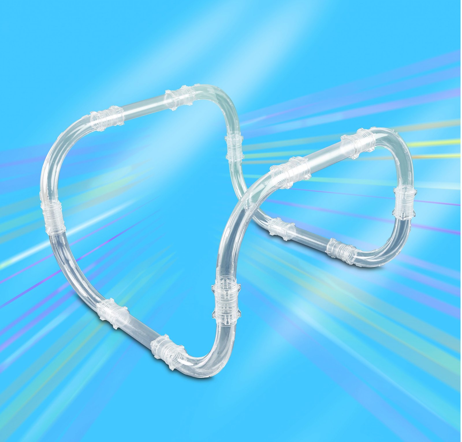 ZOOM TUBES CAR TRAX, 25Pc RC Car Trax Set with 1 Blue