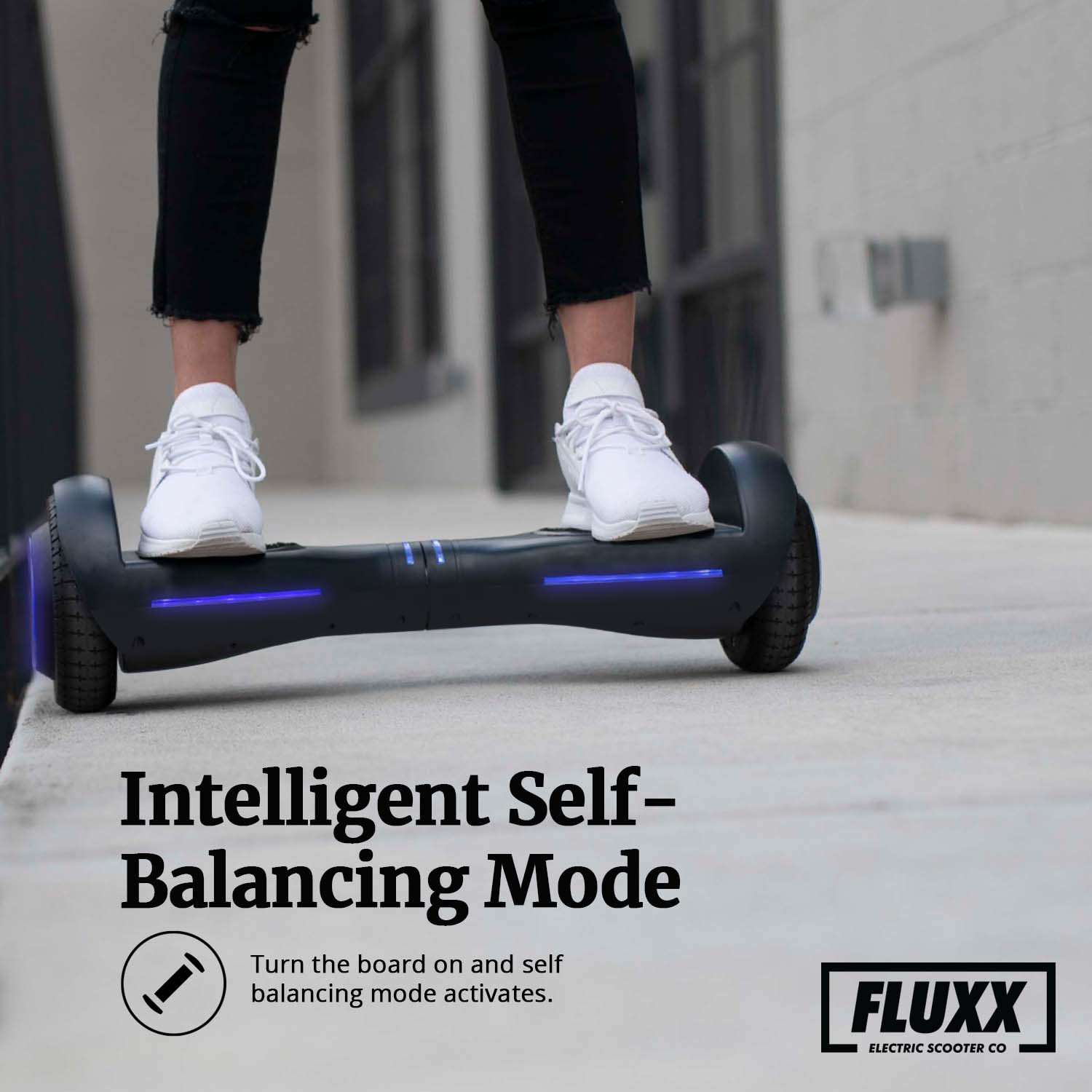 Black for sale online Fluxx FX3 Hoverboard Electric Scooter with LED Light 