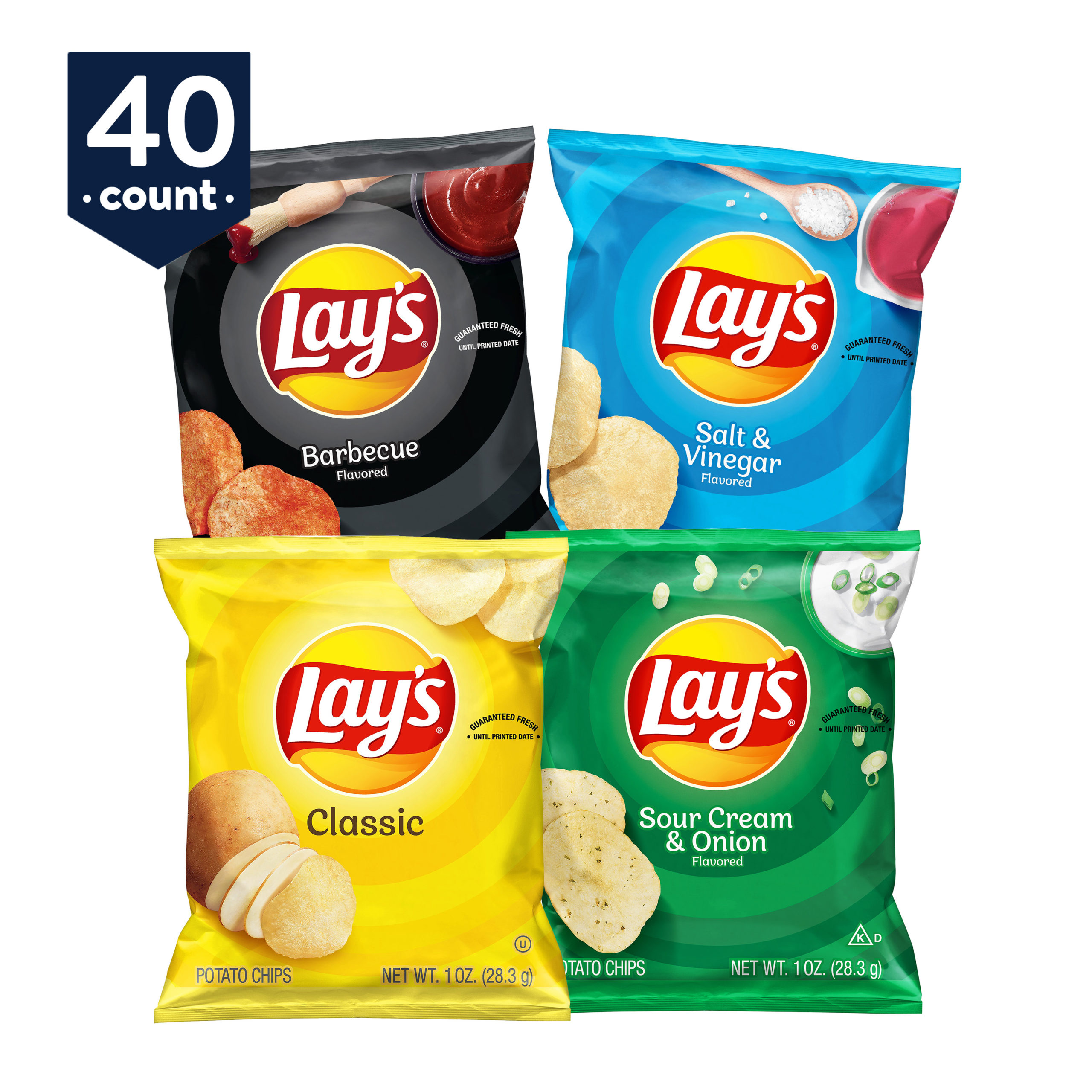 Lay's Potato Chip Variety Pack, 40 Count Trusted