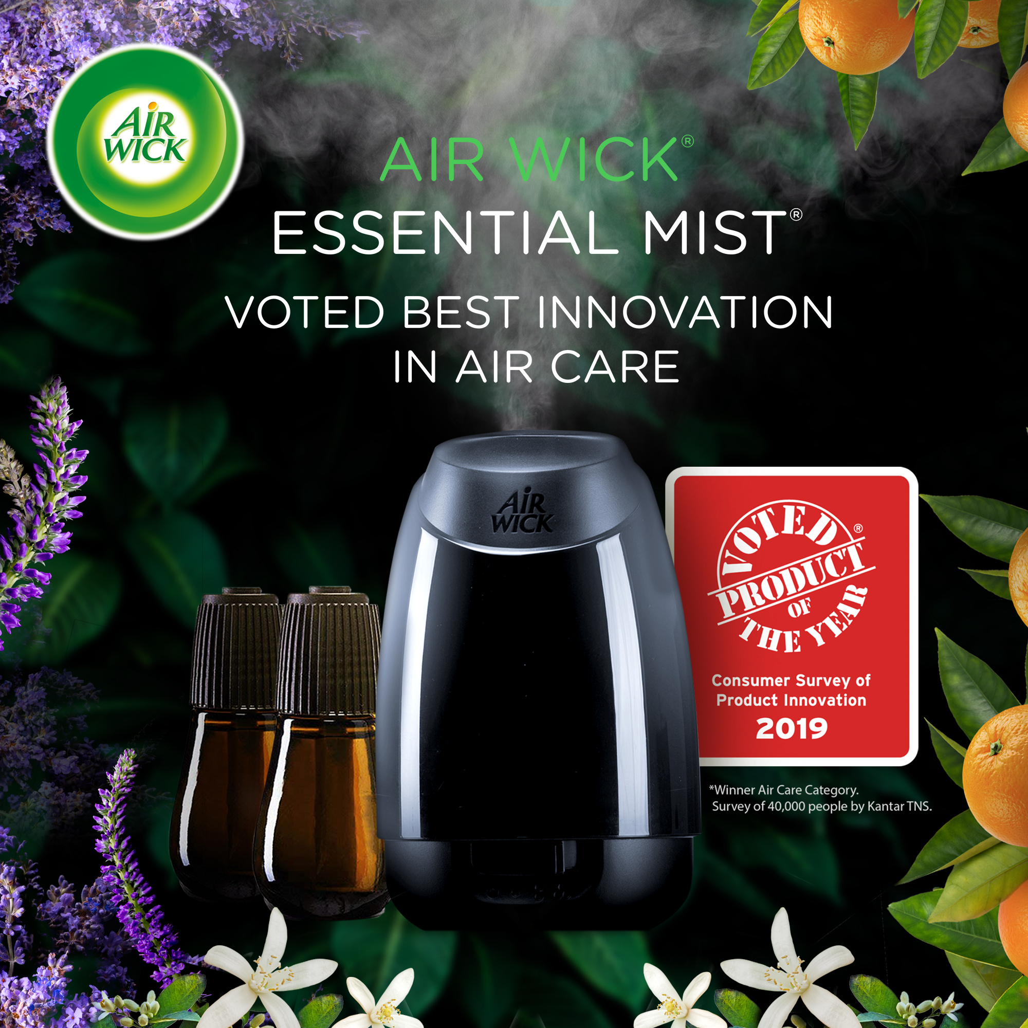 Air Wick Essential Mist Starter Kit (Diffuser + Refill), Coconut and